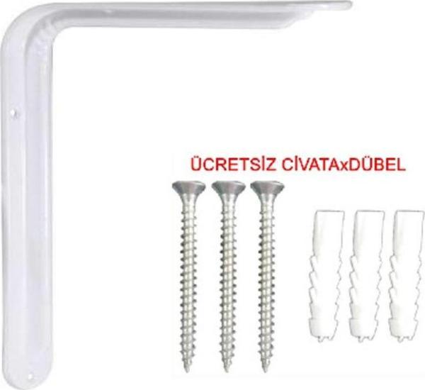 RafBurada 12'li Raf Altı Ayağı L Konsol Raf Altı Kol 22x28 - Image 1