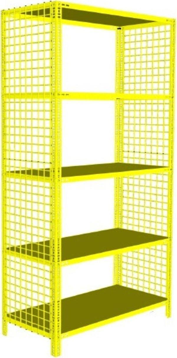 RafBurada 5 Katlı Renkli Tel Kafes Çelik Raf. Dekoratif Raf 31x93-sarı-200 cm - Image 1