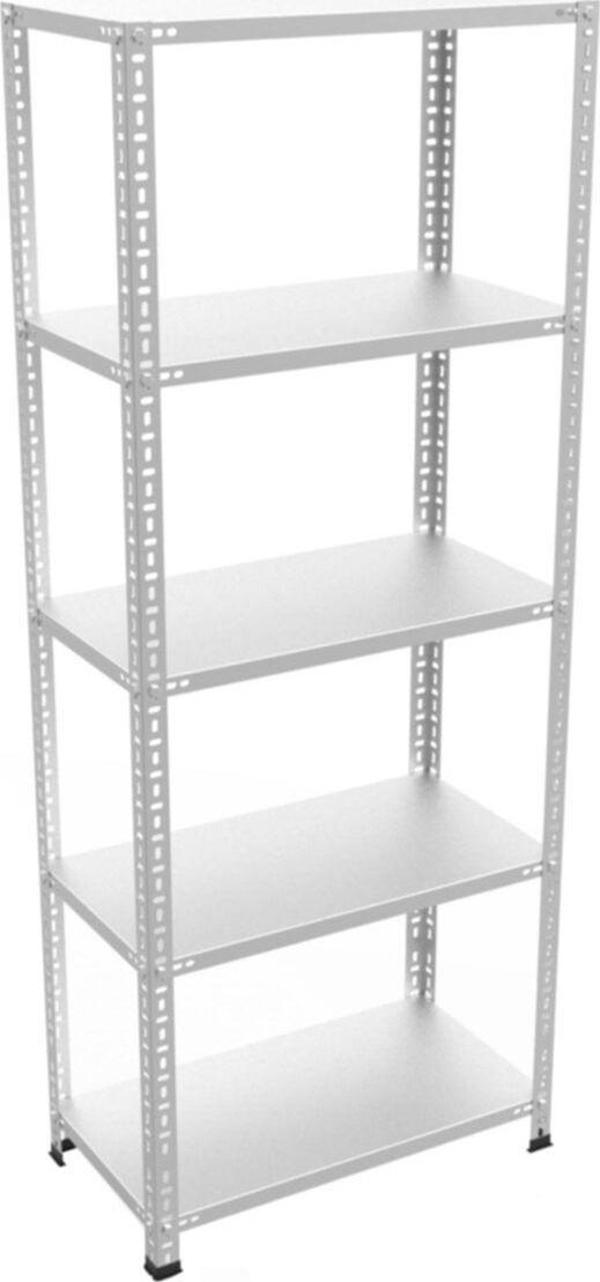 RafBurada 5 Katlı 31x60x200 cm Galvaniz Çelik Depo Arşiv Kiler Dosya Market Bakkal Rafı - Image 1