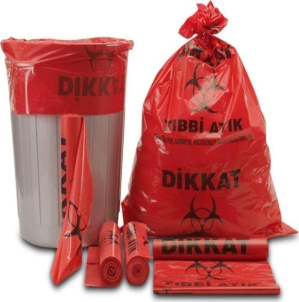 Florex Tıbbi Atık Çöp Poşeti 100 Micron 80*110 Jumbo 100 Adet 1 Koli - Image 1