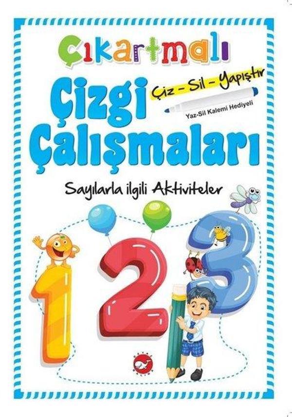 Çıkartmalı Çizgi Çalışmaları-Sayılarla ilgili Aktiviteler - Beyaz Balina Yayınları - Image 1