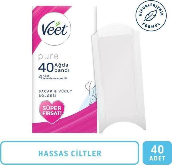 Veet Pure Ağda Bandı promo 40lı - Image 1