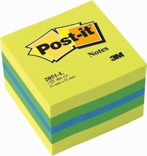 Post-it Yapışkanlı Not Kağıdı Mini Küp Sarı Tonlari 400 YP 2051-L - Image 1
