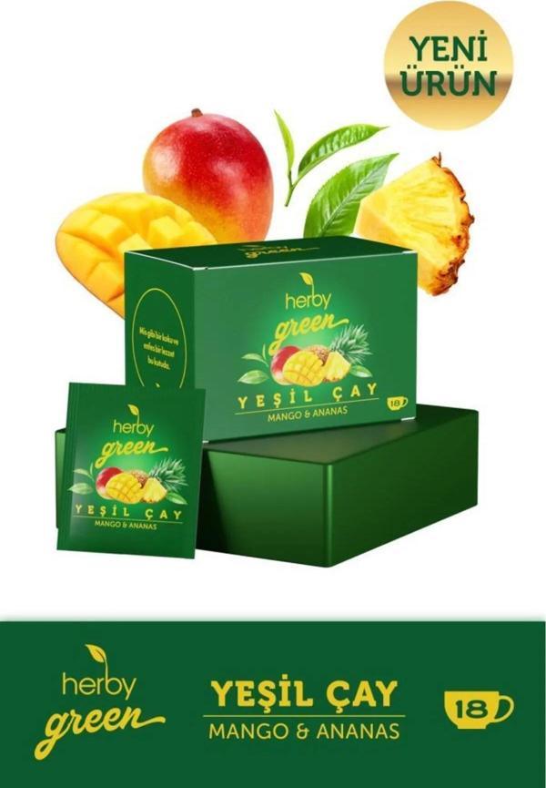 Herby Yeşil Çay Mangro Ve Ananas 18'Li - Image 1