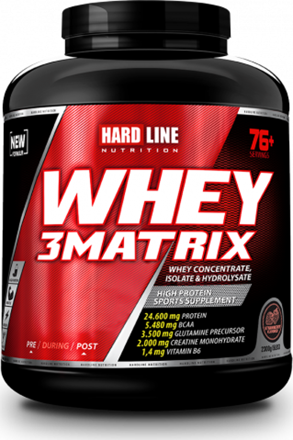 Hardline Nutrition Whey3 Matrix Çilekli 2300 gr - Image 1