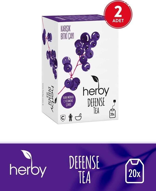 Defense Tea Kara Mürver Bağışıklığa Destek Bitki Çayı 2'Li Paket - Image 1