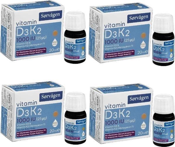 Vitamin D3K2 Damla 20 ml 1000 Ii 4 Adet - Image 1