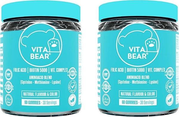 Vita Bear Strongr Hair grummy Vitamin 60 Adet 2'Li Paket - Image 1