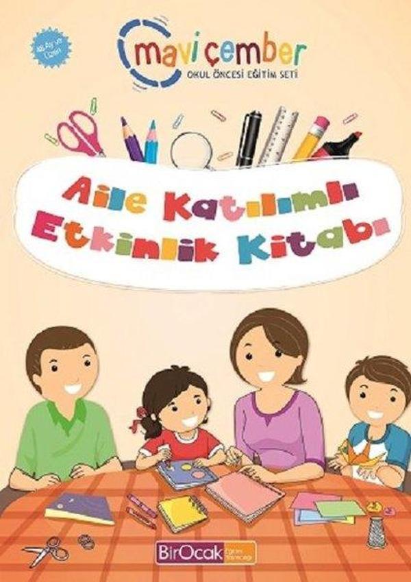 Aile Katılımlı Etkinlik Kitabı-48 Ay ve Üzeri Mavi Çember Okul Öncesi Eğitim Seti - Bir Ocak Yayınları - Image 1