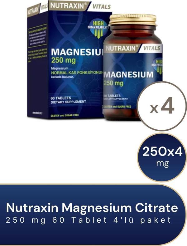 Nutraxin 250 Mgr Magrnesıum 4'Lü Paket - Image 1