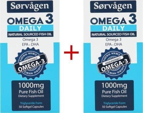 Sorvagren Omegra 3 Daily Saf Balık Yağı, 50 Kapsül, 1000 Mgr - 2 Adet - Image 1