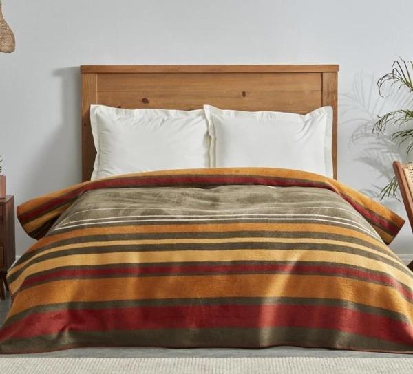 Karaca Home Nina Haki Tek Kişilik Pamuk Battaniye - Image 1