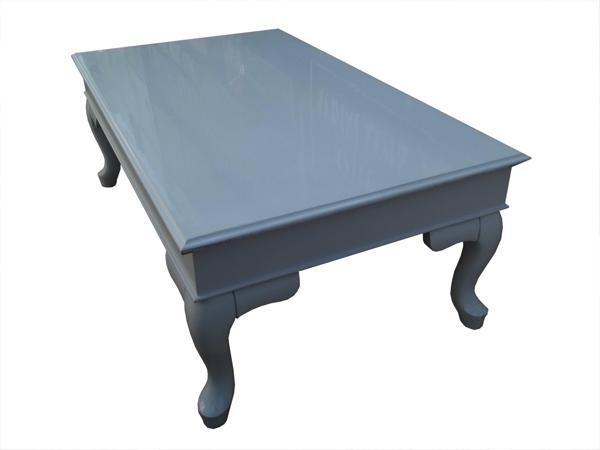 Orta sehpa 13746 Denonto Klasik Kayın ASLAN ayak Parlak GRİ MDF tabla El Yapım  - Image 1