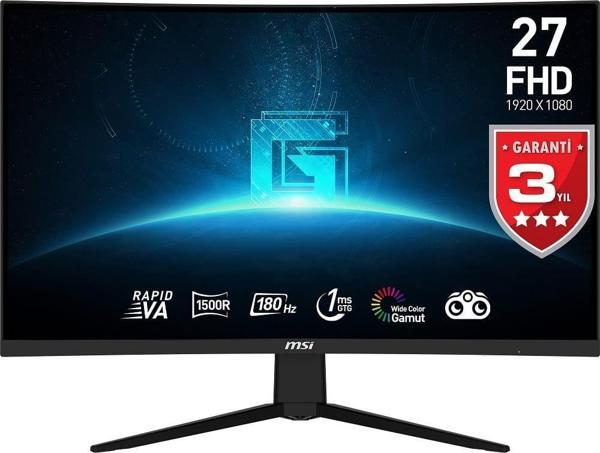 Msı G27C3F 27 1920X1080 180Hz 1Ms Hdmı Dp 1500R Curved Led Gaming Monitör - Image 1