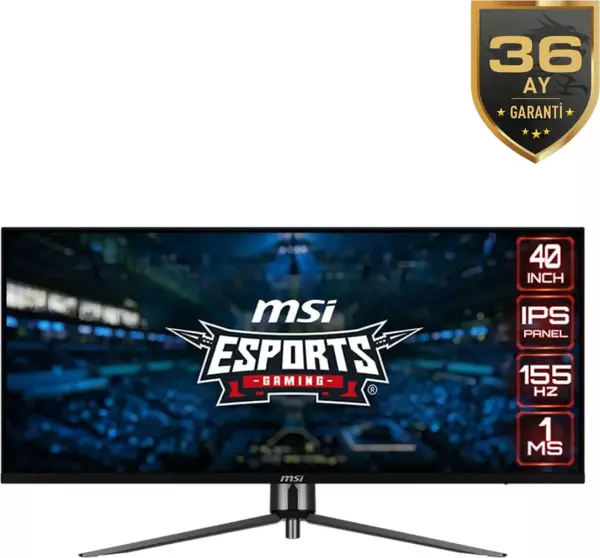 MSI MAG401QR 40 3440x1440 155Hz 1ms HDMI DP Type-C HDR 400 IPS Gaming Monitör - Image 1