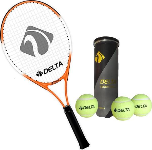 Delta Max Joys 23 İnç Çocuk Tenis Raketi + Çantası + Vakumlu Tüpte 3 Adet Tenis Maç Topu Seti - Image 1