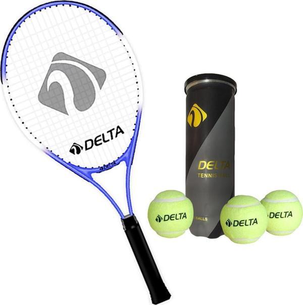 Delta Max Joys 25 İnç Çocuk Tenis Raketi + Çantası + Vakumlu Tüpte 3 Adet Tenis Maç Topu Seti - Image 1