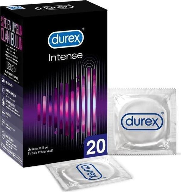 Durex Intense 20'lı Uyarıcı Jelli ve Tırtıklı Prezervatif - Image 1