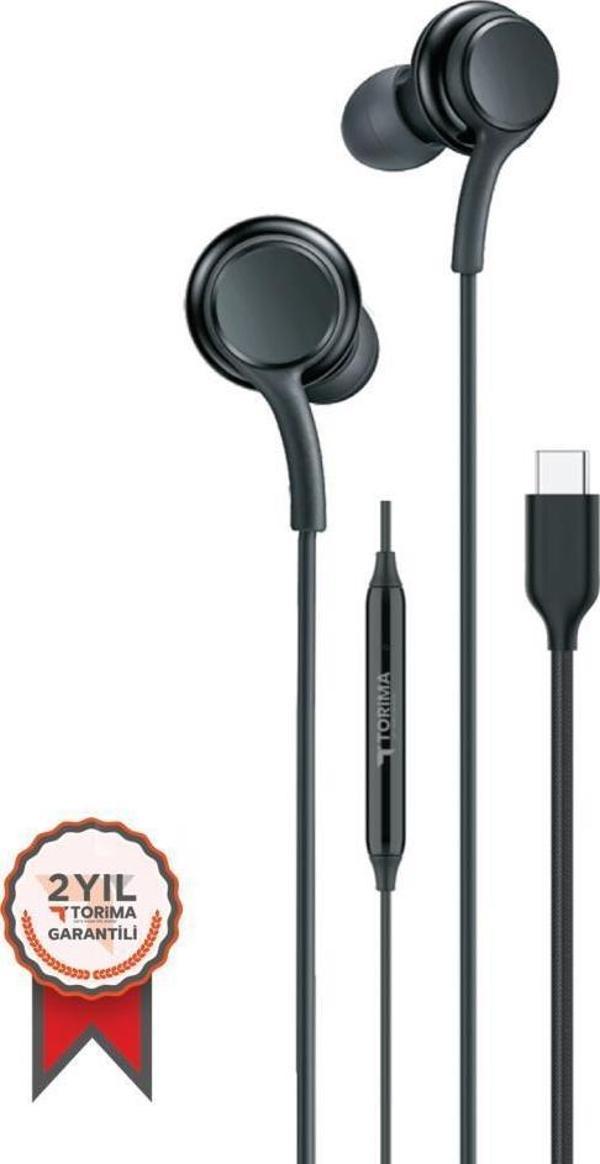 Torima S11+ Kablolu Kulaklık Type-C Telefon Uyumlu Type-C Jak Kulaklik Siyah - Image 1