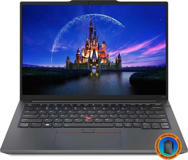Lenovo E14 21JK0006TX05 i7-1355U 24GB 512SSD+1TBSSD 14" FullHD+ FreeDOS Taşınabilir Bilgisayar-CNT006 - Image 1
