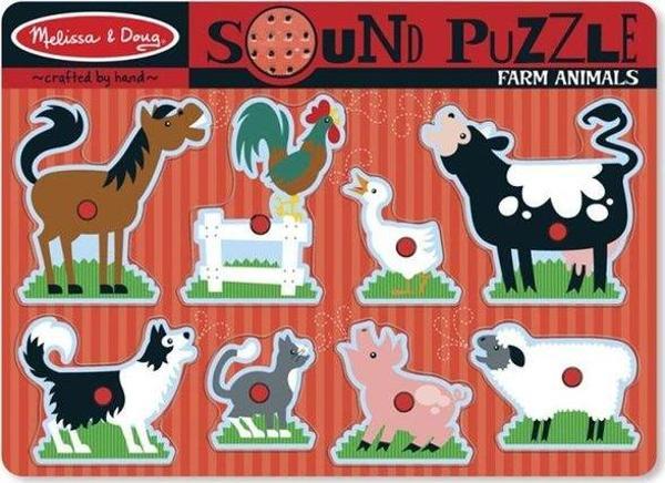 Melissa & Doug Çiftlik Hayvanları Sesli Yapboz - Image 1