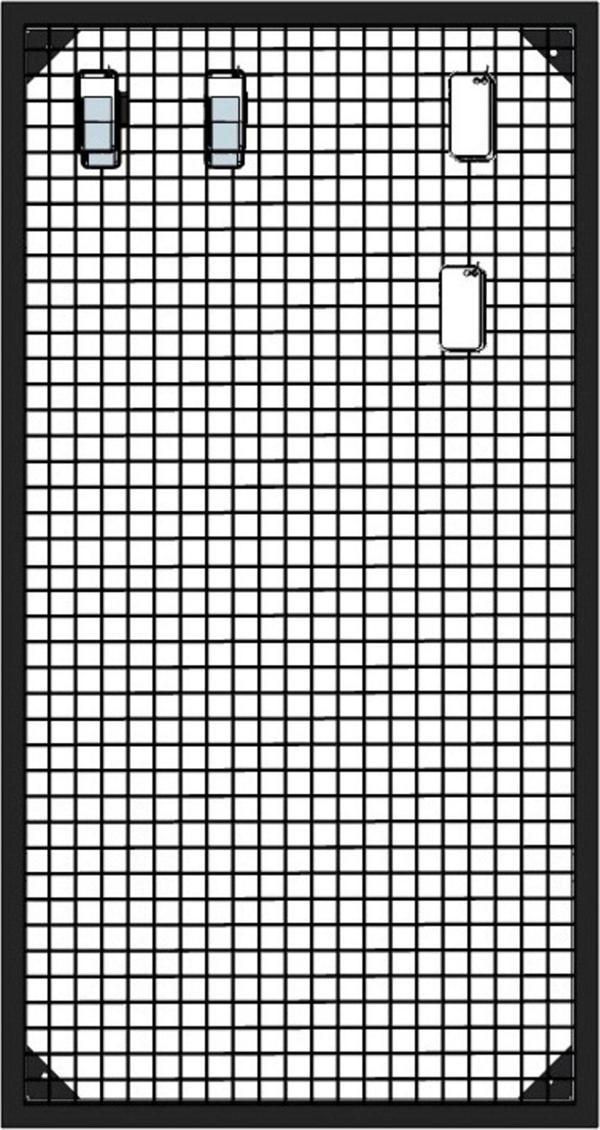 RafBurada Sık Telli Tel Raf. Tel Pano Stand, Duvar Askılığı. 100x200 - Image 1