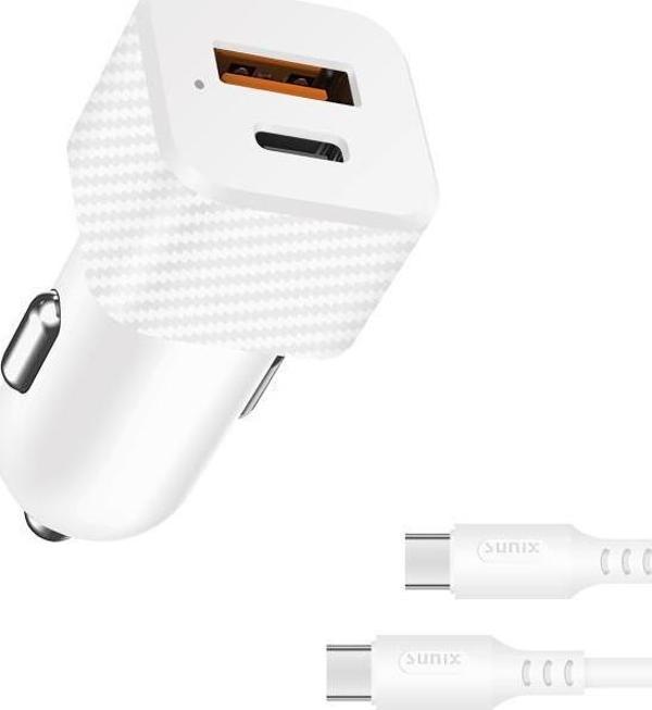 Sunix 20W Qualcomm 3.0 USB-C Araç Şarj Seti C-20 - Image 1