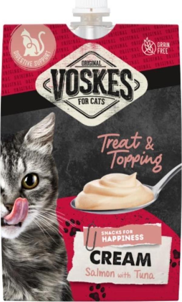 Voskes Cream Somonlu ve Ton Balıklı Kedi Ödülü 90 gr - Image 1