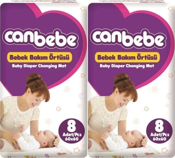 Canbebe Bebek Bakım Örtüsü Alt Açma 16 Adet (2pk*8) - Image 1