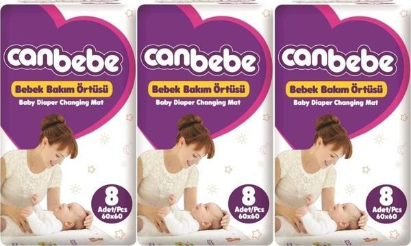 Canbebe Bebek Bakım Örtüsü Alt Açma 24 Adet (3pk*8) - Image 1