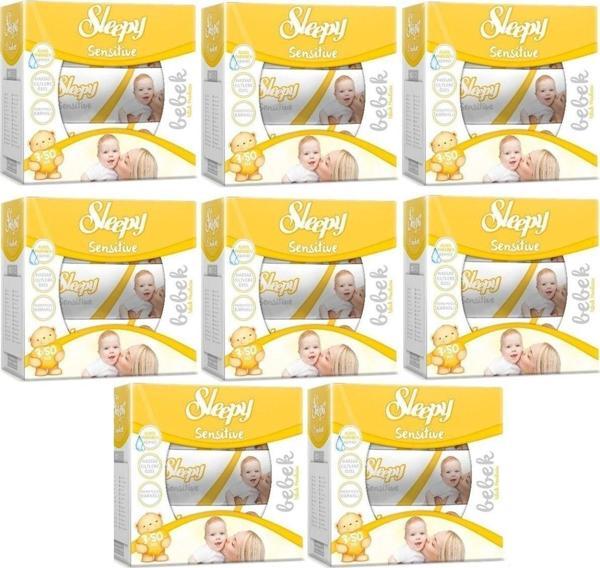 Sleepy Islak Havlu Mendil 50 Yaprak 24 Lü Set Sensitive Kapaklı (8Pk*3) - Image 1
