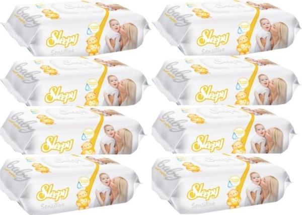 Sleepy Sensitive Islak Havlu Mendil 90lı - 8 Adet (720yaprak) - Image 1