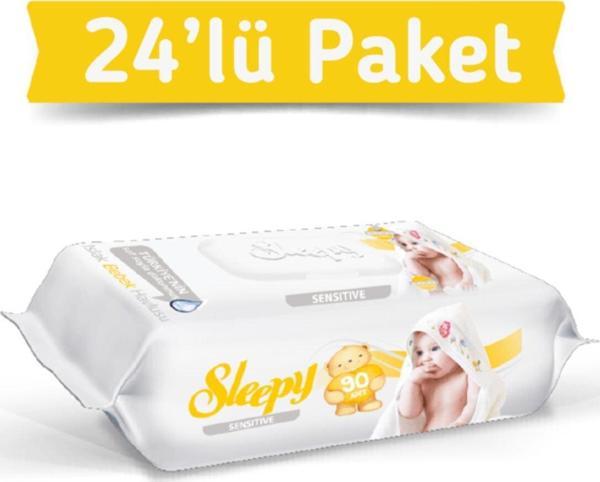 Sleepy Sensitive Islak Havlu Mendil 90'lı 24 Adet 2160 Yaprak - Image 1