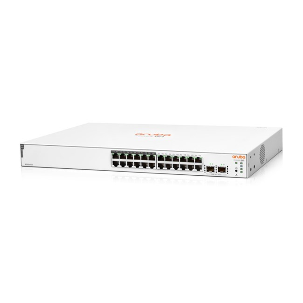 HP Aruba Instant On JL813A 1830-24G, 24Port,  GigaBit, 12 Port PoE, 195W, 2 Port Gigabit SFP, Yönetilebilir, Rack Mount  - Image 1