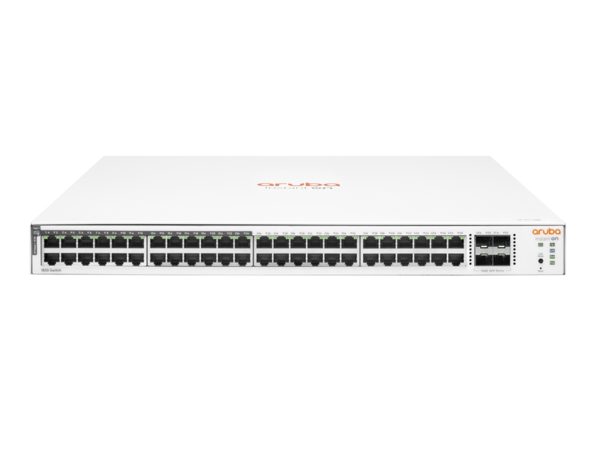 HP Aruba Instant On JL815A 1830-48G, 48Port,  24 Port Poe, 370W, GigaBit, 4 Port Gigabit SFP, Yönetilebilir, Rack Mount  - Image 1