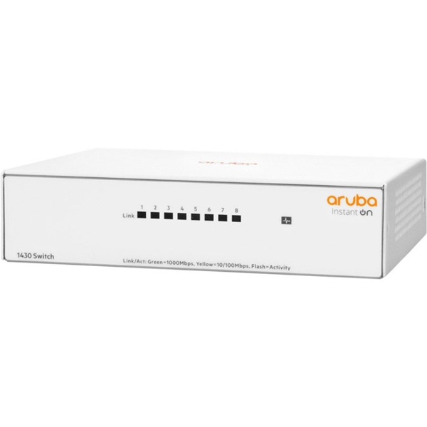 HP Aruba Instant On R8R45A 1430-8G, 8Port, GigaBit, Yönetilemez, Masaüstü Switch - Image 1