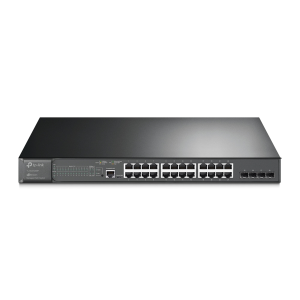 TP-LINK OMADA PROJE, TL-SG3428MP, 24 Port, GigaBit, Metal Kasa, 24 Port PoE, 384W, +4Port GigaBit SFP, Yönetilebilir, Ra - Image 1
