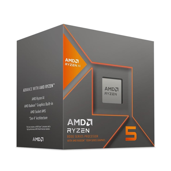 AMD RYZEN 5 8600G 6 Core, 4,30-5.00GHz, 22Mb Cache, 65W,  AM5 Soket, BOX (Kutulu) (Grafik Kart VAR, Fan VAR) - Image 1