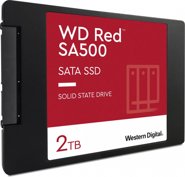 WD Red SA500, WDS200T2R0A, 2TB, 560/530, SERVER ve NAS için Enterprise, 2,5&quot; SATA, SSD - Image 1