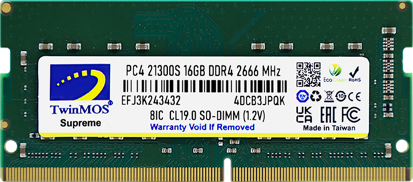 TwinMOS MDD416GB2666N, 16GB, DDR4, 2666MHz, 1.2V Notebook Ram - Image 1
