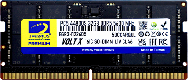 TwinMOS TMD532GB5600S46, 32GB, DDR5, 5600MHz,  CL46, 1.1V Notebook Ram - Image 1