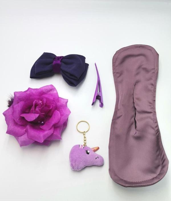 Renkli Desenli Taç Toka Bandana Set - Image 1