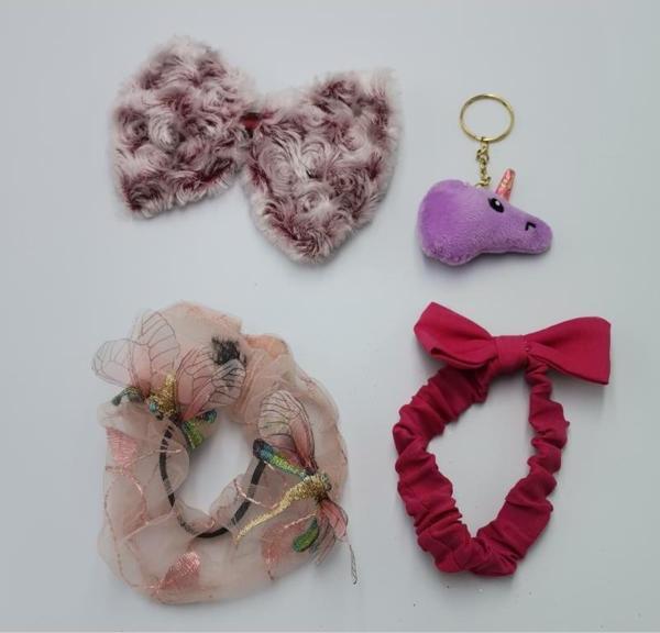 Renkli Desenli Taç Toka Bandana Set - Image 1