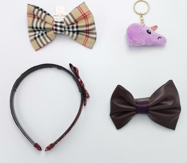 Renkli Desenli Taç Toka Bandana Set - Image 1