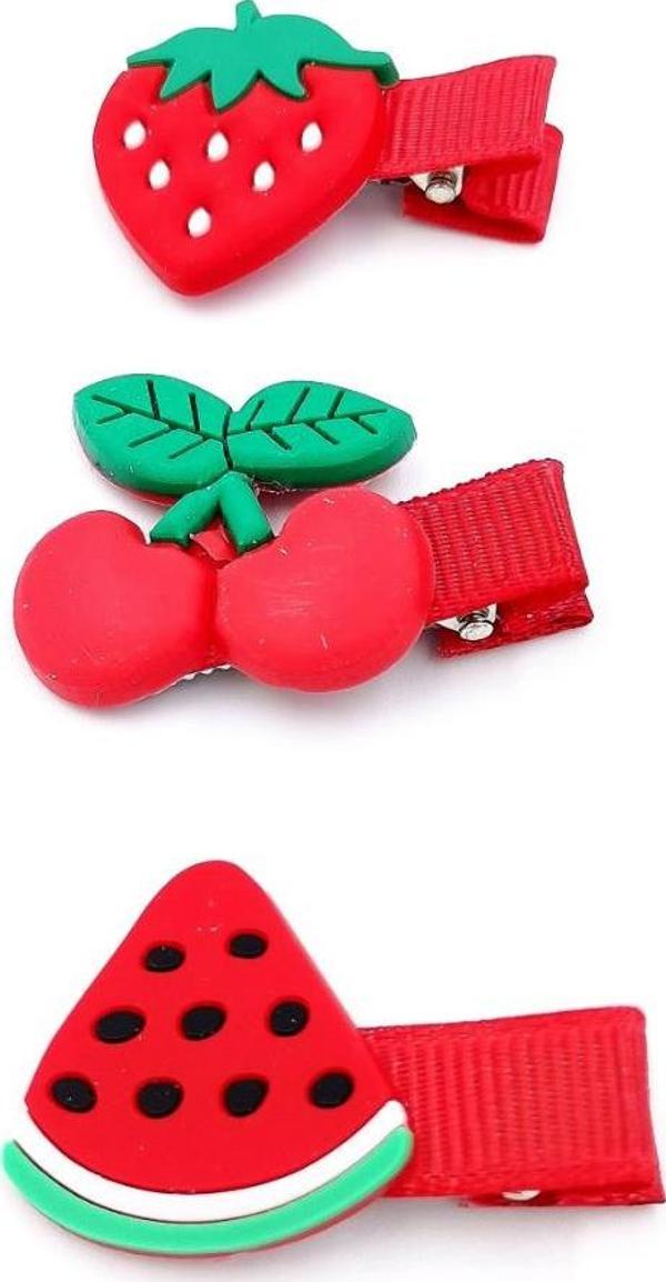3 lü Figürlü Renkli Lüks Maşalı Toka - Image 1