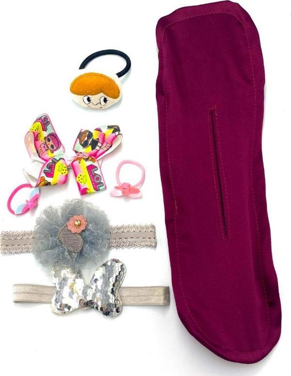 Renkli Desenli Taç Toka Bandana Set - Image 1