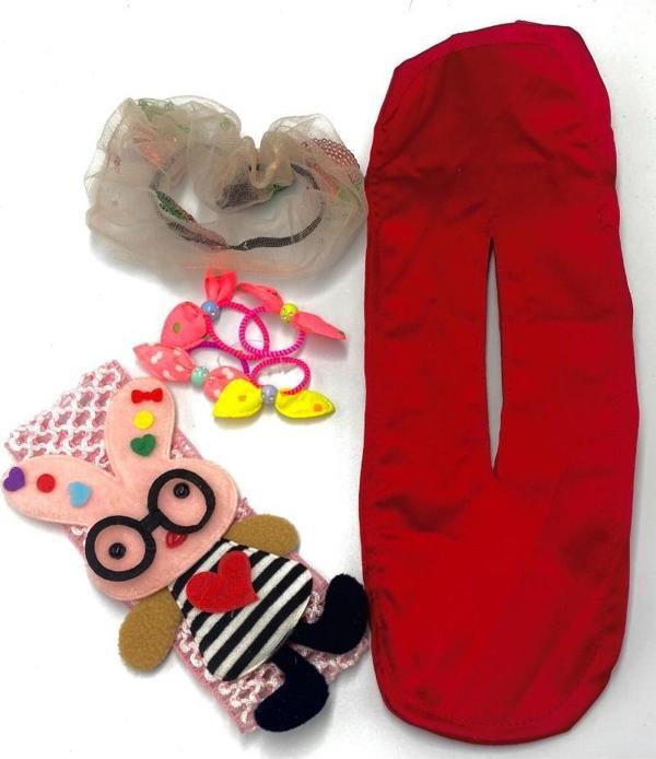 Renkli Desenli Taç Toka Bandana Set - Image 1