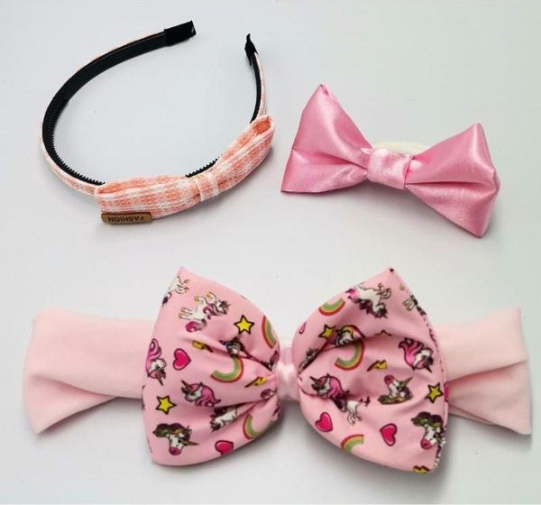 Renkli Desenli Taç Toka Bandana Set - Image 1