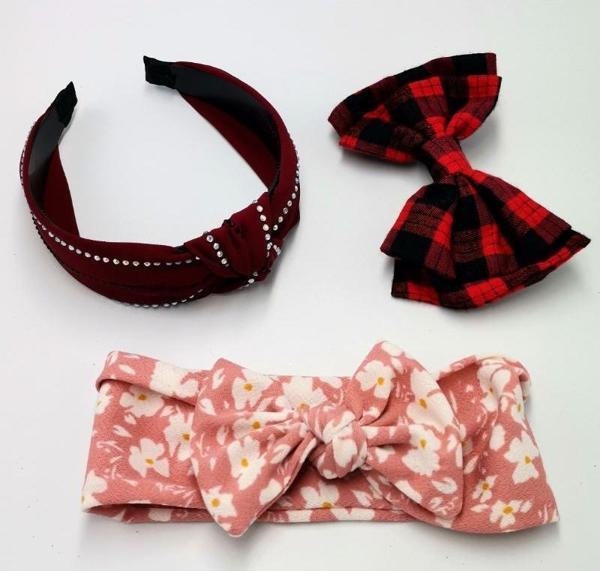 Renkli Desenli Taç Toka Bandana Set - Image 1