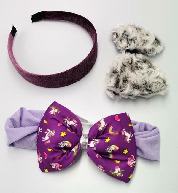 Renkli Desenli Taç Toka Bandana Set - Image 1